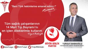 Babaoğlu’ndan Tıp Bayramı Mesajı