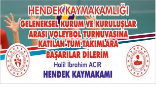 Hendek Kaymakamlık Voleybol Turnuvası Başlıyor