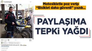 Motosikletle Poz Veren Baykal'a Tepki Yağdı