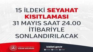 Seyahat Kısıtlaması O Tarihte Sona Eriyor
