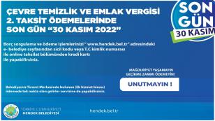 HENDEK BELEDİYESİNDEN UYARI: SON GÜN 30 KASIM