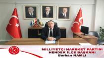 MHP İlçe Başkanı Namlı; Ramazan Bayramınız Mübarek Olsun