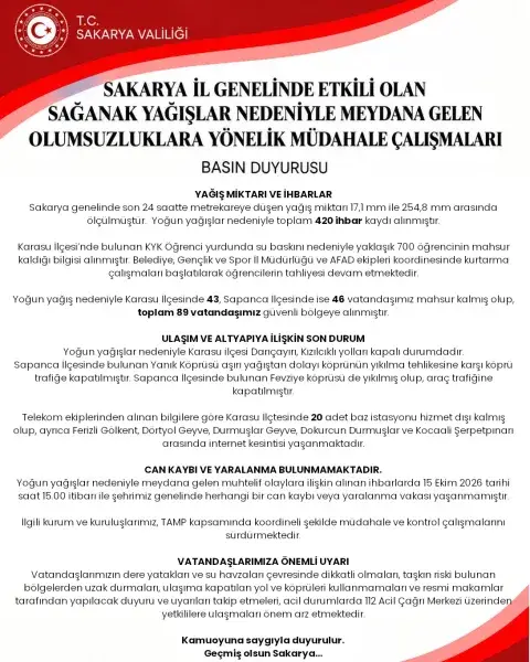 Valilikten duyuru